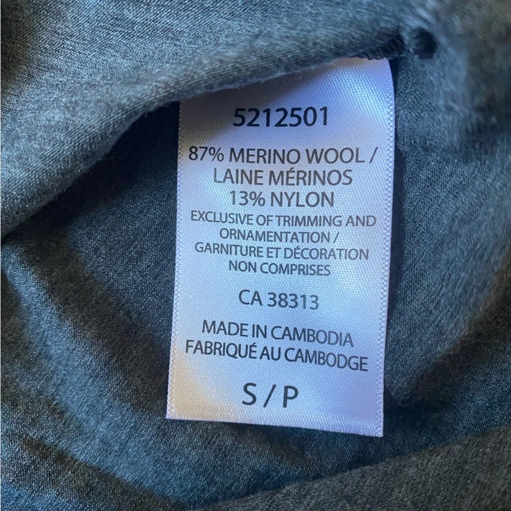 Cloudveil Women’s Heather Gray Long Sleeve Tee Size Small Small Merino Wool - Picture 3 of 6